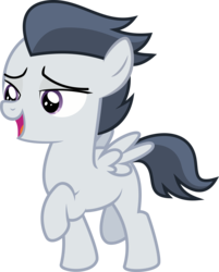 Size: 3000x3739 | Tagged: safe, artist:sollace, rumble, pony, g4, marks and recreation, .svg available, colt, foal, high res, lidded eyes, male, open mouth, raised leg, show accurate, simple background, solo, transparent background, vector