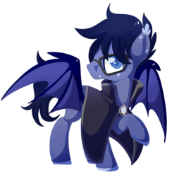 Size: 2317x2373 | Tagged: safe, artist:xsidera, oc, oc only, oc:high point, bat pony, pony, blue eyes, cape, clothes, glasses, high res, simple background, solo, transparent background