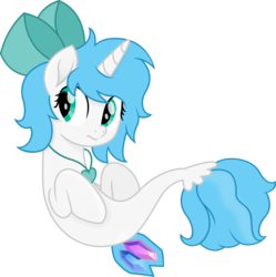 Size: 12460x12492 | Tagged: safe, artist:cirillaq, oc, oc only, oc:sapphire heart, seapony (g4), absurd resolution, bow, commission, female, hair bow, simple background, solo, transparent background, vector