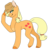 Size: 1200x1200 | Tagged: safe, artist:ask-azalea-grey, part of a set, applejack, earth pony, pony, g4, applejack's hat, cowboy hat, cutie mark, female, hat, hoof hold, looking back, mare, simple background, smiling, solo, transparent background