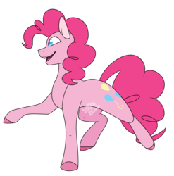 Size: 1184x1200 | Tagged: safe, artist:ask-azalea-grey, part of a set, pinkie pie, earth pony, pony, g4, cutie mark, female, mare, open mouth, signature, simple background, solo, transparent background, watermark
