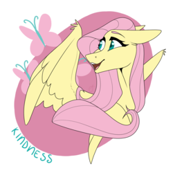 Size: 1280x1280 | Tagged: safe, artist:ask-azalea-grey, part of a set, fluttershy, pegasus, pony, g4, cutie mark background, female, floppy ears, looking back, mare, open mouth, simple background, solo, spread wings, transparent background, turned head, wings