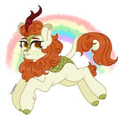 Size: 1400x1440 | Tagged: safe, artist:fioweress, autumn blaze, kirin, g4, sounds of silence, female, simple background, smiling, solo, transparent background