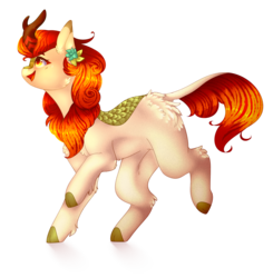Size: 2106x2148 | Tagged: safe, artist:twinkepaint, autumn blaze, butterfly, kirin, g4, sounds of silence, cute, female, high res, open mouth, simple background, smiling, solo, transparent background