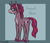 Size: 1750x1500 | Tagged: safe, artist:misskanabelle, oc, oc only, oc:cresent shine, pony, unicorn, chest fluff, colored hooves, crack ship offspring, female, glasses, mare, offspring, parent:moondancer, parent:star bright, parents:moonbright, signature, solo
