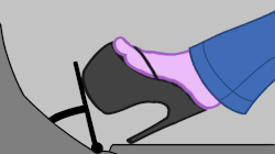 Size: 1280x718 | Tagged: safe, edit, sci-twi, twilight sparkle, equestria girls, g4, animated, clothes, cropped, driving, feet, female, high heels, legs, pedal, pictures of legs, platform heels, platform shoes, revving, shoes, solo