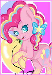 Size: 1000x1428 | Tagged: safe, artist:absolitedisaster08, pinkie pie, earth pony, pony, g4, female, rainbow power, solo