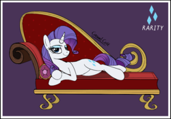 Size: 1000x700 | Tagged: safe, artist:casualcolt, rarity, pony, g4, draw me like one of your french girls, fainting couch, female, solo