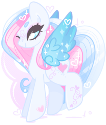 Size: 750x885 | Tagged: safe, artist:vivian reed, star catcher, pony, g3, female, heart, simple background, solo, transparent background