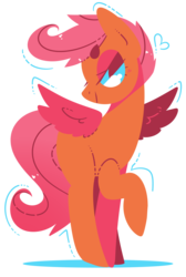 Size: 1280x1904 | Tagged: safe, artist:vivian reed, scootaloo, pegasus, pony, g4, female, filly, heart, lidded eyes, looking at you, simple background, solo, transparent background