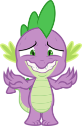 Size: 3000x4608 | Tagged: safe, artist:sollace, spike, dragon, g4, male, nervous, nervous smile, show accurate, simple background, solo, sweat, teeth, transparent background, vector