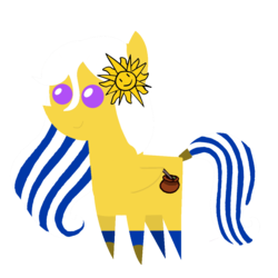 Size: 1080x1080 | Tagged: safe, artist:archooves, derpibooru exclusive, oc, oc only, pegasus, pony, nation ponies, pointy ponies, ponified, simple background, solo, transparent background, uruguay, vector