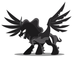 Size: 5000x3887 | Tagged: safe, artist:dragonchaser123, pony of shadows, pony, shadow pony, g4, shadow play, .ai available, absurd resolution, male, open mouth, simple background, solo, transparent background, vector
