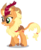 Size: 5000x6161 | Tagged: safe, artist:dragonchaser123, applejack, kirin, g4, sounds of silence, absurd resolution, cloven hooves, cowboy hat, cute, cutie mark, female, freckles, grin, hair tie, hat, jackabetes, kirin applejack, kirin-ified, leonine tail, mare, raised hoof, simple background, smiling, solo, species swap, standing, stetson, transparent background