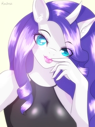 Size: 2592x3456 | Tagged: safe, artist:rmhess, rarity, anthro, g4, female, high res, looking at you, solo
