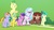 Size: 1920x1080 | Tagged: safe, screencap, auburn vision, berry bliss, citrine spark, huckleberry, sandbar, silverstream, yona, classical hippogriff, earth pony, hippogriff, pegasus, pony, unicorn, yak, a matter of principals, g4, bow, braid, cloven hooves, female, friendship student, hair bow, jewelry, male, mare, monkey swings, necklace, stallion