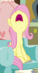Size: 190x363 | Tagged: safe, screencap, fluttershy, pegasus, pony, discordant harmony, g4, cropped, female, mare, nose in the air, open mouth, solo, volumetric mouth