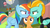 Size: 1920x1080 | Tagged: safe, screencap, lightning dust, rainbow dash, scootaloo, pegasus, pony, g4, my little pony: friendship is magic, the washouts (episode), clothes, discovery family logo, eye contact, female, filly, frown, gritted teeth, looking at each other, mare, stare, staredown, uniform, washouts uniform