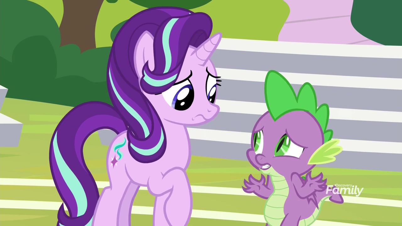 1827913 Safe Screencap Spike Starlight Glimmer Dragon Pony