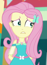 Size: 518x720 | Tagged: safe, screencap, fluttershy, equestria girls, equestria girls series, g4, rollercoaster of friendship, cropped, female, geode of fauna, solo