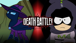 Size: 960x540 | Tagged: safe, mare do well, g4, crossover, death battle, exploitable meme, male, meme, mysterion, south park