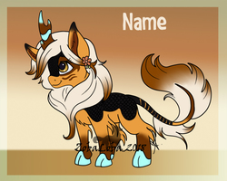 Size: 640x512 | Tagged: safe, artist:zobaloba, oc, oc only, kirin, pony, adoptable, advertisement, auction, character, design, solo