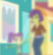 Size: 220x228 | Tagged: safe, screencap, lily pad (g4), victoria, equestria girls, equestria girls specials, g4, my little pony equestria girls: better together, my little pony equestria girls: rollercoaster of friendship, background human, blurry, cropped, needs more jpeg, op i can't see shit, picture for breezies