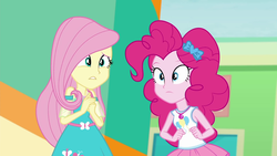 Size: 1920x1080 | Tagged: safe, screencap, fluttershy, pinkie pie, equestria girls, equestria girls specials, g4, my little pony equestria girls: better together, my little pony equestria girls: rollercoaster of friendship, female, geode of fauna, geode of sugar bombs
