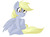 Size: 2051x1523 | Tagged: safe, artist:nevaylin, derpy hooves, pegasus, pony, g4, cute, female, simple background, sitting, solo