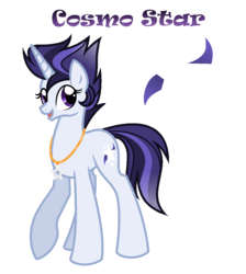 Size: 888x991 | Tagged: safe, artist:hazardous-andy, oc, oc only, oc:cosmo star, pony, unicorn, base used, female, jewelry, mare, necklace, offspring, parent:flash sentry, parent:twilight sparkle, parents:flashlight, simple background, solo, transparent background