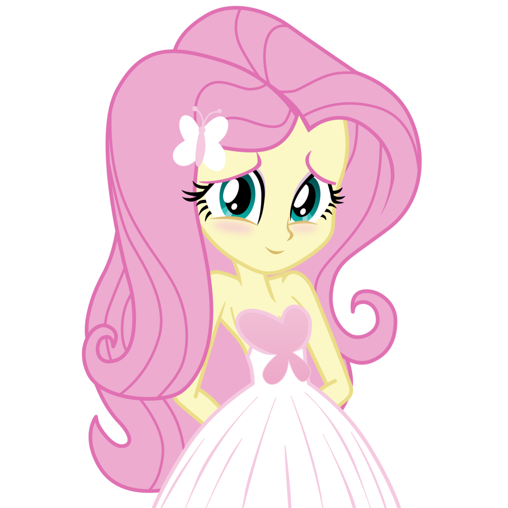 1828346 Absurd Res Adorasexy Alternate Costumes Artist Efk San Beautiful Blushing Clothes Cute Dress Equestria Girls Female Fluttershy Looking At You Safe Sexy Shyabetes Simple Background Smiling Solo Transparent Background Vector