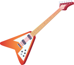 Size: 5000x4443 | Tagged: safe, artist:mlpcreativelab, sunset shimmer, g4, .ai available, .svg available, absurd resolution, electric guitar, flying v, guitar, musical instrument, no pony, object, simple background, transparent background, vector