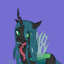 Size: 1500x1500 | Tagged: safe, artist:darnelg, queen chrysalis, changeling, changeling queen, g4, female