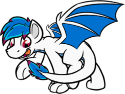 Size: 1094x820 | Tagged: safe, artist:moemneop, oc, oc only, oc:kami, dragon, behaving like a dog, chasing own tail, dragonified, male, simple background, solo, species swap, transparent background