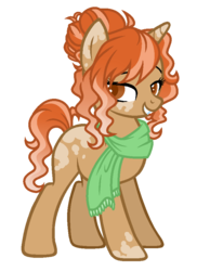 Size: 686x942 | Tagged: safe, artist:nightmarye, oc, oc only, oc:autumn, pony, unicorn, clothes, female, mare, scarf, simple background, solo, transparent background