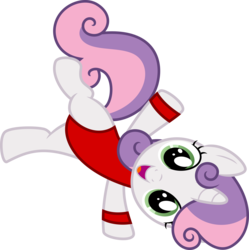 Size: 8787x8839 | Tagged: safe, artist:deyrasd, sweetie belle, pony, unicorn, g4, absurd resolution, clothes, female, leotard, red leotard, simple background, solo, transparent background, vector, workout outfit