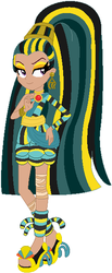 Size: 257x624 | Tagged: safe, artist:selenaede, artist:user15432, equestria girls, g4, barely eqg related, base used, clothes, crossover, ear piercing, earring, egyptian, equestria girls style, equestria girls-ified, hasbro, hasbro studios, high heels, jewelry, mattel, monster, monster high, mummy, necklace, nefera de nile, piercing, ponytail, shoes, solo