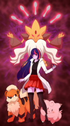 Size: 1024x1845 | Tagged: safe, artist:seviyummy, twilight sparkle, alakazam, alicorn, clefairy, growlithe, equestria girls, g4, female, mega alakazam, pokémon, pokémon red and blue, pokémon x and y, twilight sparkle (alicorn)