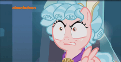 Size: 1811x936 | Tagged: safe, screencap, cozy glow, pegasus, pony, g4, school raze, animated, cozy glow is best facemaker, crazy eyes, crazy face, evil, faic, female, filly, nickelodeon