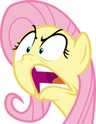 Size: 787x1014 | Tagged: artist needed, safe, fluttershy, pony, buckball season, g4, angry, female, furious, mare, simple background, solo, transparent background, vector