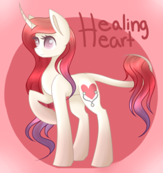 Size: 2380x2520 | Tagged: safe, artist:blocksy-art, oc, oc only, oc:healing heart, pony, unicorn, curved horn, female, high res, horn, mare, solo