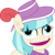 Size: 3179x3209 | Tagged: safe, artist:cyanlightning, derpibooru exclusive, coco pommel, earth pony, pony, g4, bags under eyes, bust, chest fluff, clothes, ear fluff, faic, female, hat, high res, mare, open mouth, pudding face, scarf, simple background, solo, that pony sure does love dresses, transparent background, vector