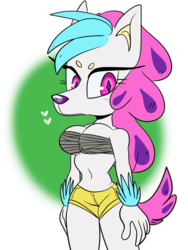 Size: 768x1024 | Tagged: safe, artist:ozzybae, queen novo, anthro, g4, my little pony: the movie, female, furrified, furry, solo, species swap