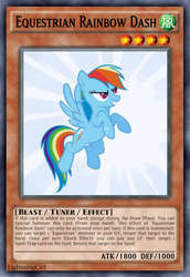 Size: 813x1185 | Tagged: safe, artist:lightningciel, rainbow dash, pegasus, pony, g4, card, female, mare, yu-gi-oh!, yugioh card
