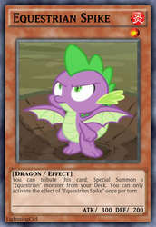 Size: 813x1185 | Tagged: safe, artist:lightningciel, spike, dragon, g4, card, male, yu-gi-oh!, yugioh card