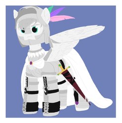 Size: 2132x2160 | Tagged: artist needed, source needed, safe, oc, oc only, oc:light knight, pegasus, pony, armor, high res, solo