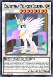 Size: 813x1185 | Tagged: safe, artist:lightningciel, princess celestia, alicorn, pony, g4, card, female, mare, yu-gi-oh!, yugioh card