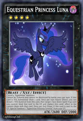 Size: 813x1185 | Tagged: safe, artist:lightningciel, princess luna, alicorn, pony, g4, card, female, mare, yu-gi-oh!, yugioh card