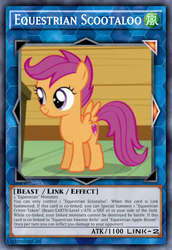 Size: 813x1185 | Tagged: safe, artist:lightningciel, scootaloo, pegasus, pony, g4, card, female, filly, yu-gi-oh!, yugioh card