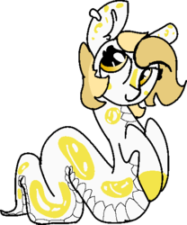 Size: 412x496 | Tagged: safe, artist:nootaz, oc, lamia, original species, snake pony, badumsquish approved, smiling